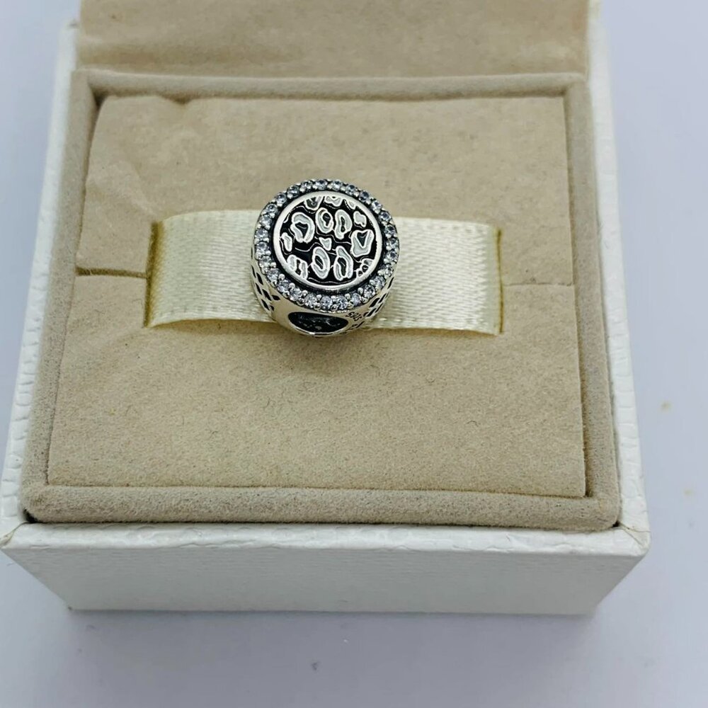 Pandora Black Leopard Print String Charm For Brac… - image 3